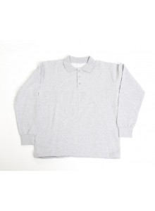 POLO YAKA GRİ UZUN KOL İKİ 2 İPLİK SWEATSHIRT 